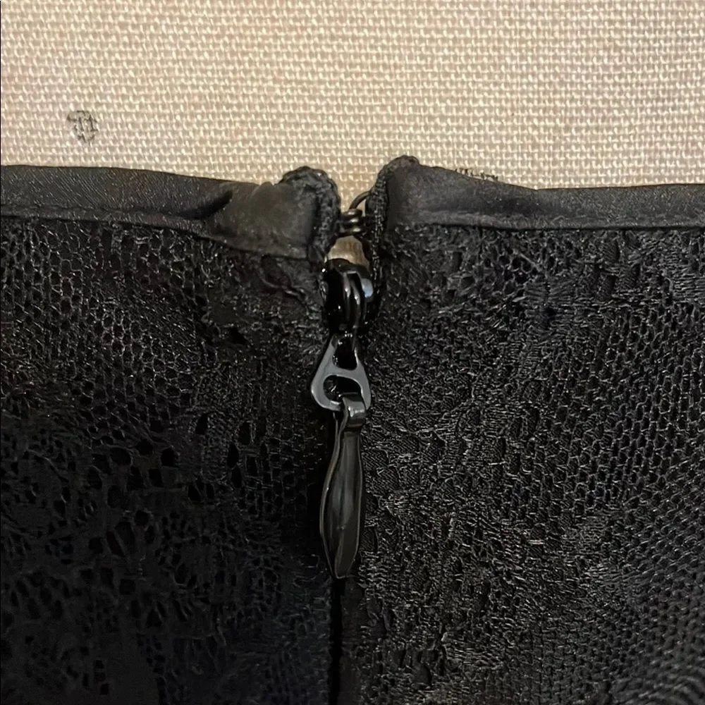 Bebe Bustier Lace Midi Elegant Black Dress Brand New Party Event Gala